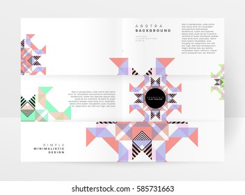 Memphis Geometric background Template for covers, flyers, banners, posters and placards, may be used for presentations and books, EPS10 vector illustration