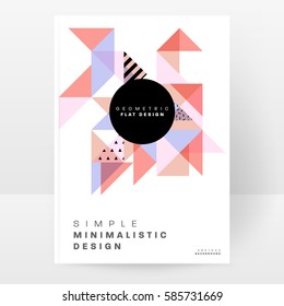 Memphis Geometric background Template for covers, flyers, banners, posters and placards, may be used for presentations and books, EPS10 vector illustration