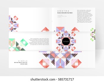 Memphis Geometric background Template for covers, flyers, banners, posters and placards, may be used for presentations and books, EPS10 vector illustration