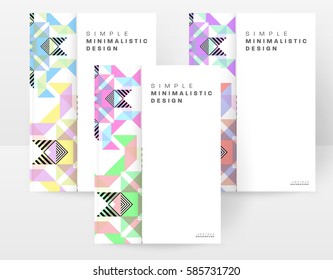 Memphis Geometric background Template for covers, flyers, banners, posters and placards, may be used for presentations and books, EPS10 vector illustration