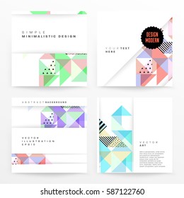 Memphis Geometric background Template for covers, flyers, banners, posters and placards, may be used for presentations and books, EPS10 vector illustration