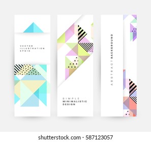 Memphis Geometric background Template for covers, flyers, banners, posters and placards, may be used for presentations and books, EPS10 vector illustration