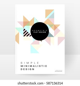 Memphis Geometric background Template for covers, flyers, banners, posters and placards, may be used for presentations and books, EPS10 vector illustration