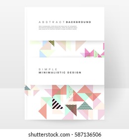 Memphis Geometric background Template for covers, flyers, banners, posters and placards, may be used for presentations and books, EPS10 vector illustration