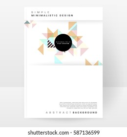 Memphis Geometric background Template for covers, flyers, banners, posters and placards, may be used for presentations and books, EPS10 vector illustration
