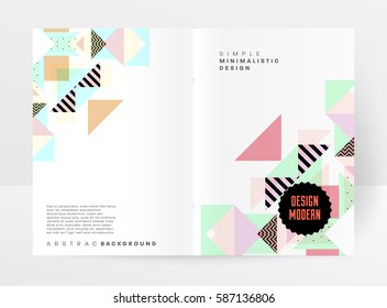 Memphis Planilla de fondo geométrico para cubiertas, volantes, pancartas, carteles y carteles, se puede usar para presentaciones y libros, ilustración del vector EPS10