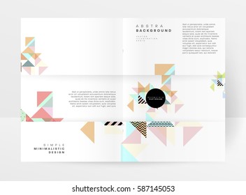 Memphis Geometric background Template for covers, flyers, banners, posters and placards, may be used for presentations and books, EPS10 vector illustration