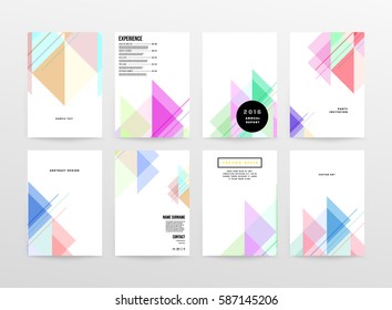 Memphis Geometric background Template for covers, flyers, banners, posters and placards, may be used for presentations and books, EPS10 vector illustration