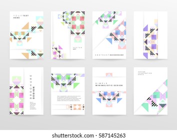 Memphis Geometric background Template for covers, flyers, banners, posters and placards, may be used for presentations and books, EPS10 vector illustration