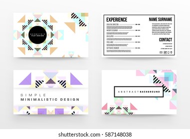 Memphis Geometric background Template for covers, flyers, banners, posters and placards, may be used for presentations and books, EPS10 vector illustration