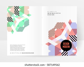 Memphis Geometrischer Hintergrund Vorlage für Cover, Flyer, Banner, Plakate und Plakate, kann für Präsentationen und Bücher verwendet werden, EPS10 Vektorgrafik