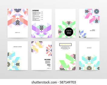 Memphis Geometrischer Hintergrund Vorlage für Cover, Flyer, Banner, Plakate und Plakate, kann für Präsentationen und Bücher verwendet werden, EPS10 Vektorgrafik