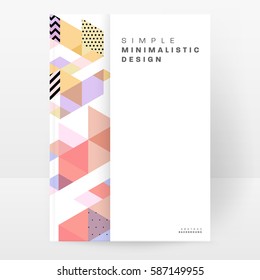 Memphis Geometric background Template for covers, flyers, banners, posters and placards, may be used for presentations and books, EPS10 vector illustration