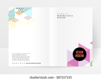 Memphis Geometric background Template for covers, flyers, banners, posters and placards, may be used for presentations and books, EPS10 vector illustration