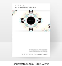 Memphis Geometric background Template for covers, flyers, banners, posters and placards, may be used for presentations and books, EPS10 vector illustration