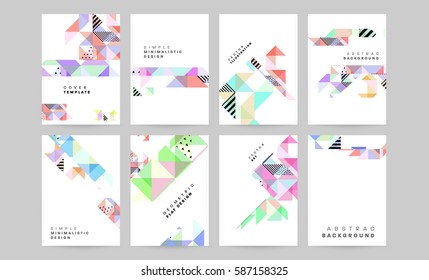 Memphis Geometric background Template for covers, flyers, banners, posters and placards, may be used for presentations and books, EPS10 vector illustration