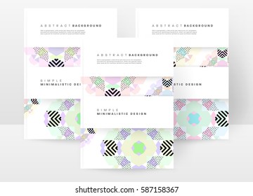 Memphis Geometric background Template for covers, flyers, banners, posters and placards, may be used for presentations and books, EPS10 vector illustration
