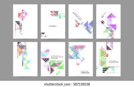 Memphis Geometric background Template for covers, flyers, banners, posters and placards, may be used for presentations and books, EPS10 vector illustration
