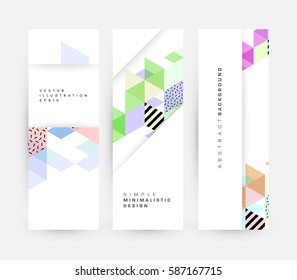 Memphis Geometric background Template for covers, flyers, banners, posters and placards, may be used for presentations and books, EPS10 vector illustration
