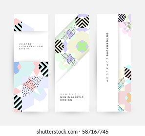 Memphis Planilla de fondo geométrico para cubiertas, volantes, pancartas, carteles y carteles, se puede usar para presentaciones y libros, ilustración del vector EPS10