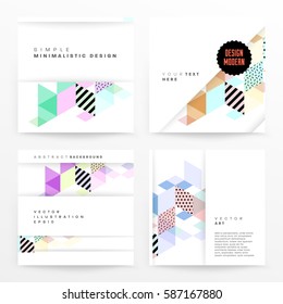 Memphis Geometric background Template for covers, flyers, banners, posters and placards, may be used for presentations and books, EPS10 vector illustration