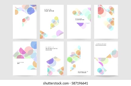 Memphis Geometric background Template for covers, flyers, banners, posters and placards, may be used for presentations and books, EPS10 vector illustration
