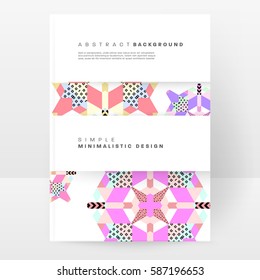 Memphis Geometric background Template for covers, flyers, banners, posters and placards, may be used for presentations and books, EPS10 vector illustration