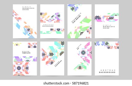 Memphis Planilla de fondo geométrico para cubiertas, volantes, pancartas, carteles y carteles, se puede usar para presentaciones y libros, ilustración del vector EPS10