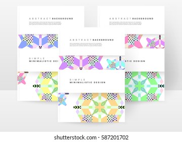 Memphis Geometric background Template for covers, flyers, banners, posters and placards, may be used for presentations and books, EPS10 vector illustration