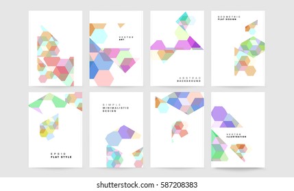 Memphis Geometric background Template for covers, flyers, banners, posters and placards, may be used for presentations and books, EPS10 vector illustration