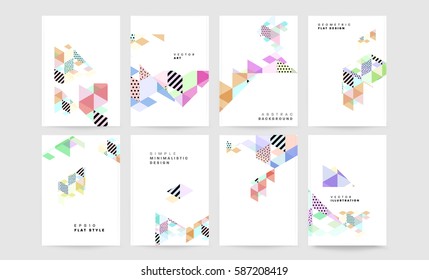 Memphis Planilla de fondo geométrico para cubiertas, volantes, pancartas, carteles y carteles, se puede usar para presentaciones y libros, ilustración del vector EPS10