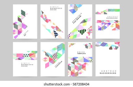Memphis Planilla de fondo geométrico para cubiertas, volantes, pancartas, carteles y carteles, se puede usar para presentaciones y libros, ilustración del vector EPS10