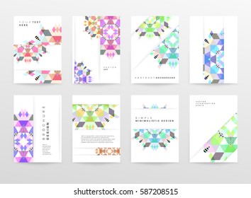 Memphis Geometric background Template for covers, flyers, banners, posters and placards, may be used for presentations and books, EPS10 vector illustration