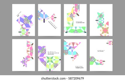Memphis Geometric background Template for covers, flyers, banners, posters and placards, may be used for presentations and books, EPS10 vector illustration