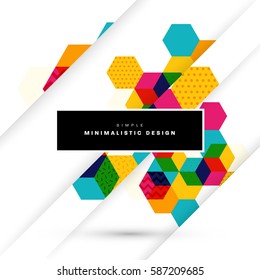 Memphis Geometric background Template for covers, flyers, banners, posters and placards, may be used for presentations and books, EPS10 vector illustration