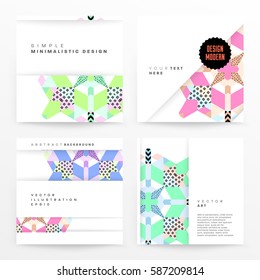 Memphis Geometric background Template for covers, flyers, banners, posters and placards, may be used for presentations and books, EPS10 vector illustration