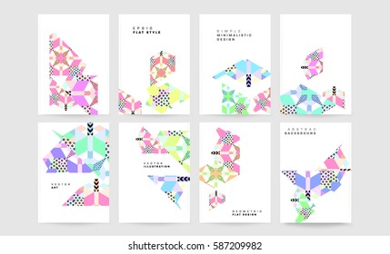 Memphis Planilla de fondo geométrico para cubiertas, volantes, pancartas, carteles y carteles, se puede usar para presentaciones y libros, ilustración del vector EPS10
