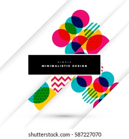 Memphis Geometric background Template for covers, flyers, banners, posters and placards, may be used for presentations and books, EPS10 vector illustration