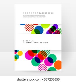Memphis Geometric background Template for covers, flyers, banners, posters and placards, may be used for presentations and books, EPS10 vector illustration