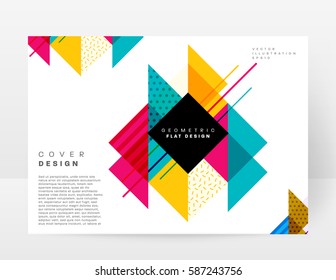 Memphis Geometrischer Hintergrund Vorlage für Cover, Flyer, Banner, Plakate und Plakate, kann für Präsentationen und Bücher verwendet werden, EPS10 Vektorgrafik