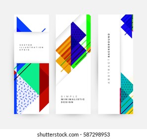 Memphis Geometric background Template for covers, flyers, banners, posters and placards, may be used for presentations and books, EPS10 vector illustration