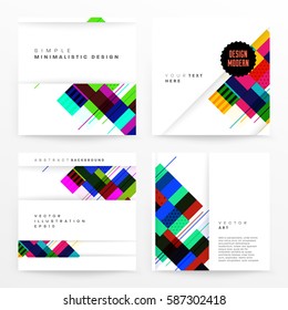 Memphis Geometric background Template for covers, flyers, banners, posters and placards, may be used for presentations and books, EPS10 vector illustration