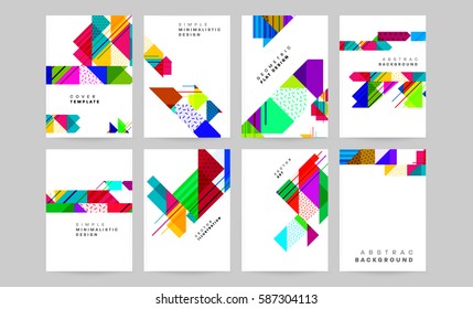 Memphis Geometric background Template for covers, flyers, banners, posters and placards, may be used for presentations and books, EPS10 vector illustration