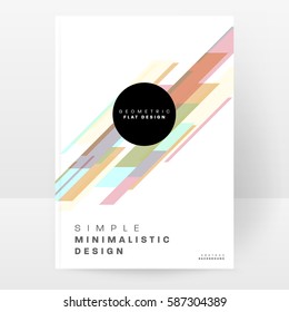 Memphis Geometric background Template for covers, flyers, banners, posters and placards, may be used for presentations and books, EPS10 vector illustration