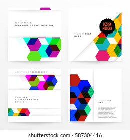 Memphis Geometric background Template for covers, flyers, banners, posters and placards, may be used for presentations and books, EPS10 vector illustration