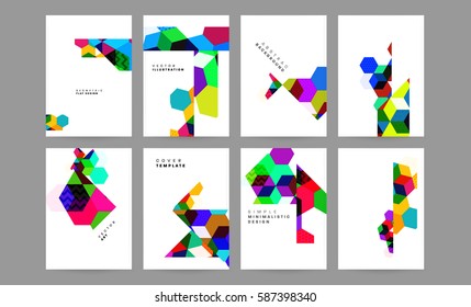 Memphis Geometric background Template for covers, flyers, banners, posters and placards, may be used for presentations and books, EPS10 vector illustration