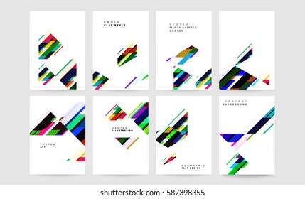 Memphis Geometric background Template for covers, flyers, banners, posters and placards, may be used for presentations and books, EPS10 vector illustration