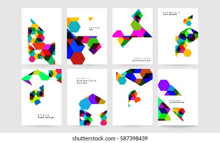 Memphis Geometric background Template for covers, flyers, banners, posters and placards, may be used for presentations and books, EPS10 vector illustration