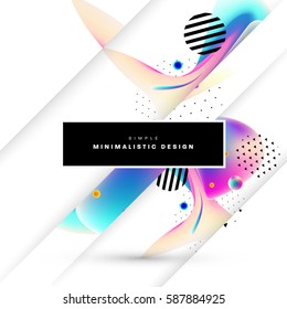 Memphis Geometric background Template for covers, flyers, banners, posters and placards, may be used for presentations and books, EPS10 vector illustration