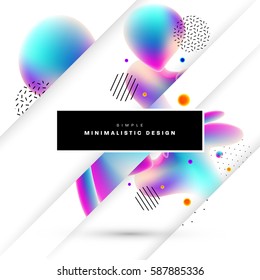 Memphis Geometric background Template for covers, flyers, banners, posters and placards, may be used for presentations and books, EPS10 vector illustration